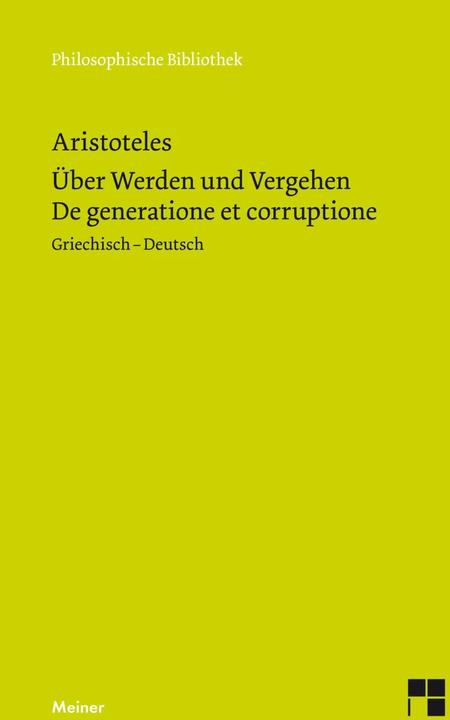 Immagine prodotto Über Werden und Vergehen (Tedesco, Thomas Buchheim, Aristotele, 2011)