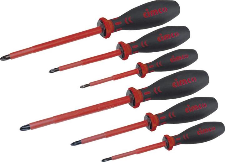 Cimco Set di cacciaviti a croce, isolamento VDE, 6 pezzi