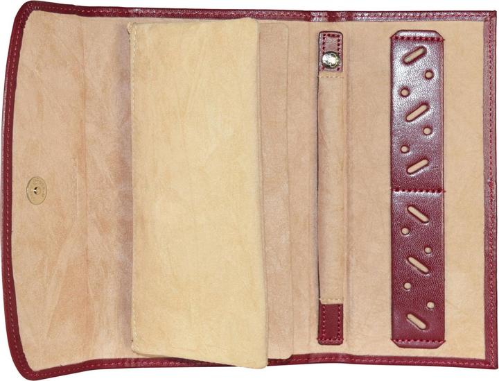 Actual product image Windrose Merino jewellery roll leather 20 cm