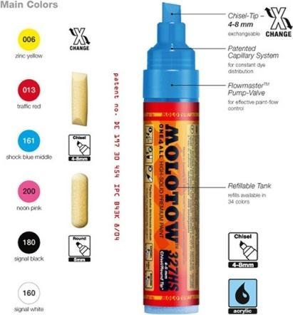 Produktbild Molotow Filzstift One4all 327HS neon pink 200 (Neonpink, 4 mm, 1 x)