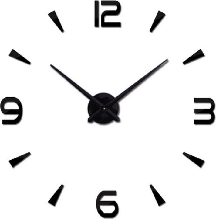 Image du produit Ikonka Grande horloge murale 80-120cm noire 4 chiffres