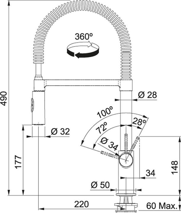 Image du produit Franke Douchette extensible Fox