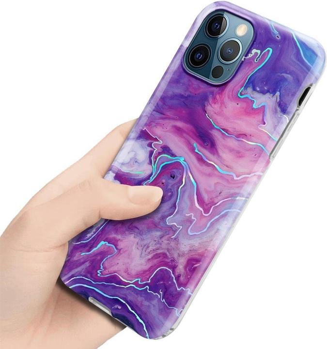 Productafbeelding Cadorabo IMD TPU kleurrijke marmeren hoes (Apple iPhone 12 Pro Max)
