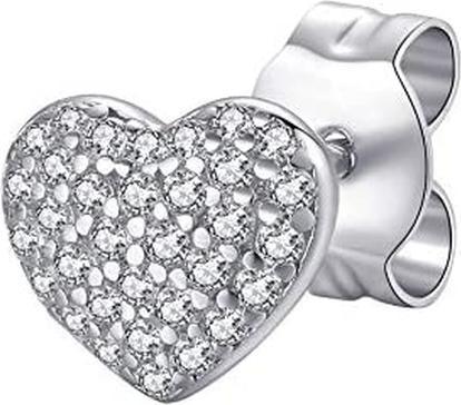 Produktbild Rosato Silver single earrings Heart with zircons Storie RZO046