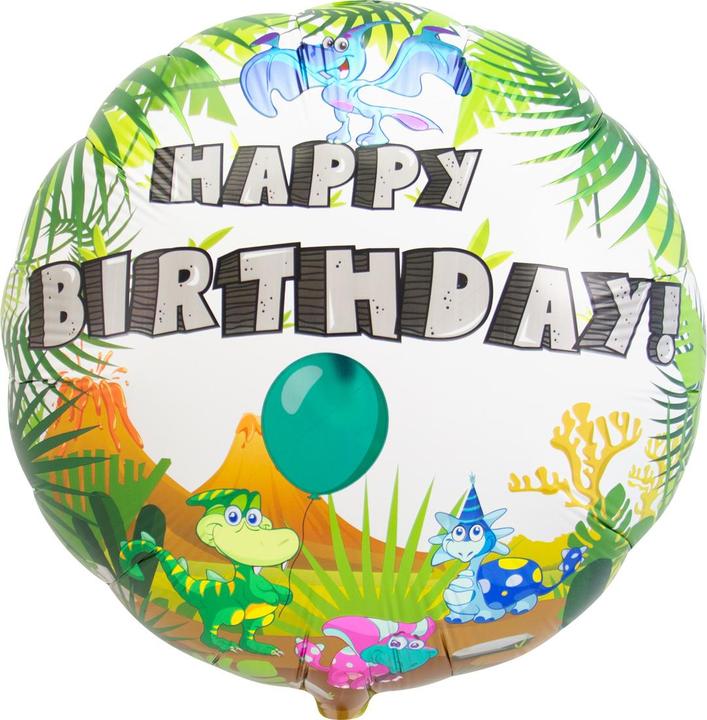 Image du produit Folat Ballon transparent ' Joyeux anniversaire † dinosaure - (1 x)