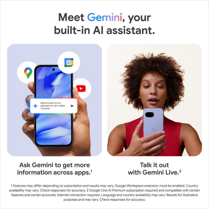 Produktbild Google Pixel 9a (128 GB, Porcelain, 6.30", SIM + eSIM, 48 Mpx, 5G)
