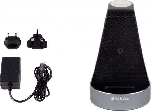 Actual product image Verbatim 2 in 1 Qi Wireless+Apple Watch Charger (20 W)