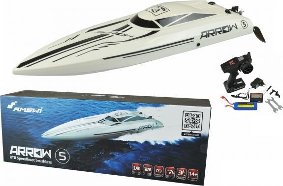 Image du produit Amewi Arrow 5 Bateau de course mono électrique sans balais 3S RTR