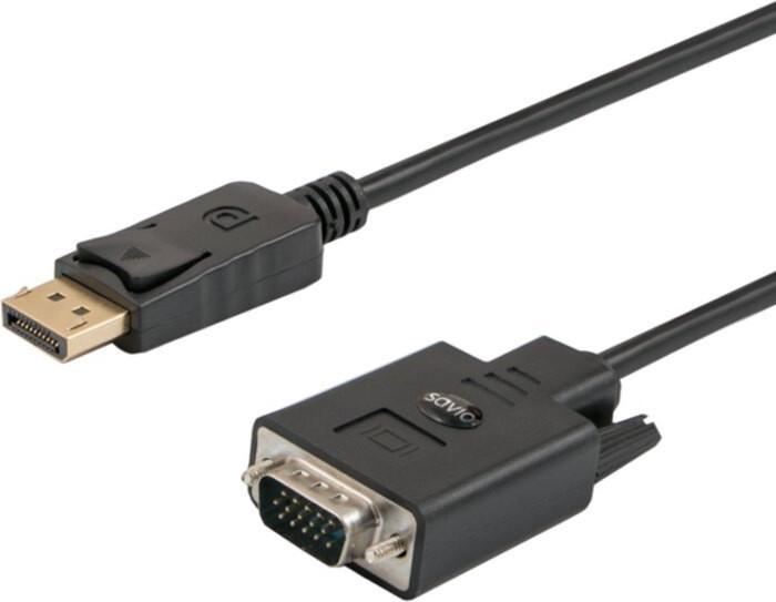Immagine prodotto Savio CL-92 Cavo video adattatore DisplayPort VGA (D-Sub) (1.80 m, DisplayPort, VGA)