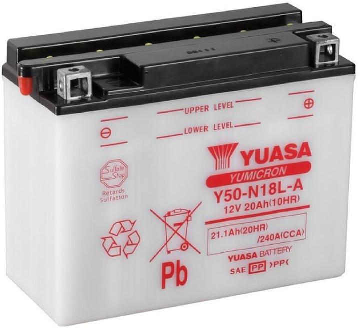 Produktbild Yuasa Motorradbatterie 12V 21.1Ah 240A (12 V, 21.10 Ah, 240 A)