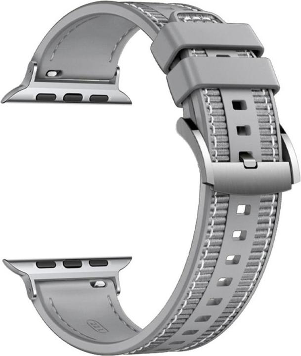 Immagine prodotto Techsuit - Watchband 32mm (W051) - Apple Watch 1/2/3/4/5/6/7/8/9/10/SE/SE 2 (38/40/41/42mm) - Gray (Nylon, Silicone)