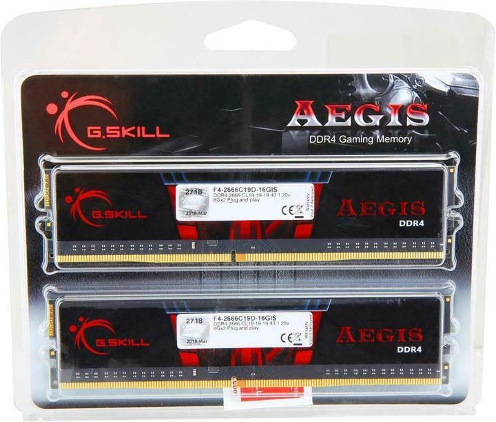 Actual product image G.Skill Aegis (2 x 8GB, 2666 MHz, DDR4-RAM, DIMM)