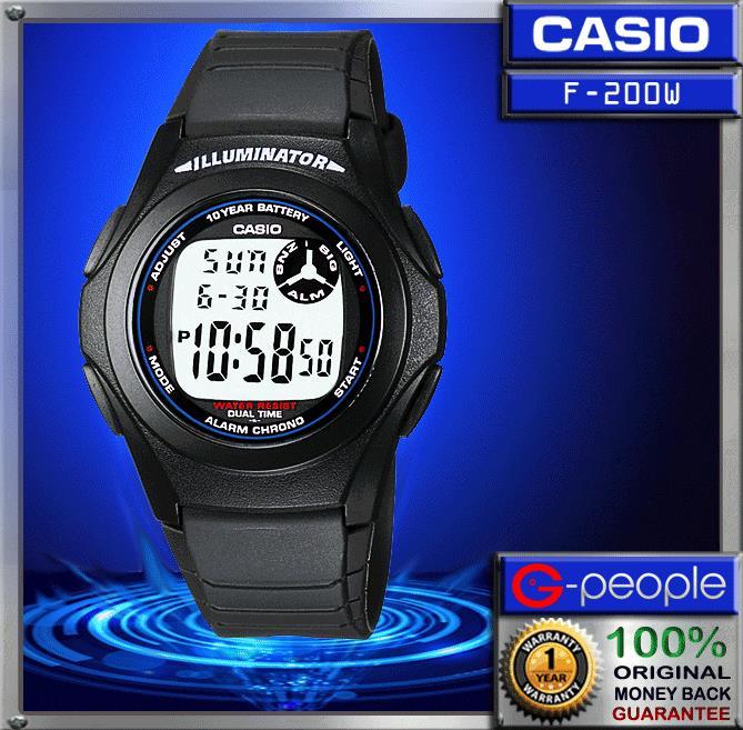 Produktbild Casio F-200w-1aef (Digitaluhr, Sportuhr, Chronograph, 40 mm)