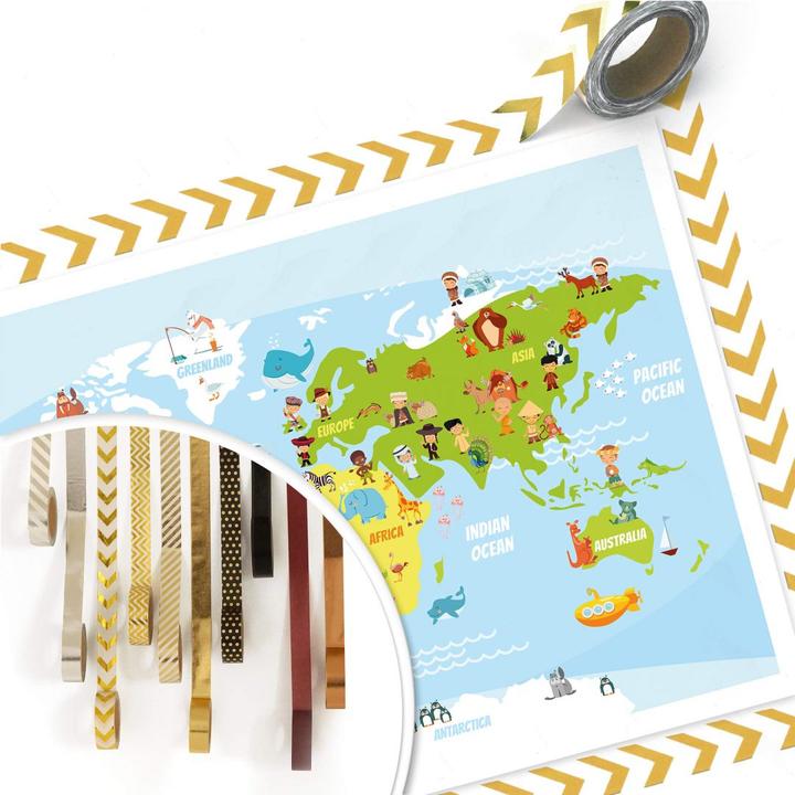 Produktbild Trenddeko Lustige Kinder Weltkarte (50 x 40 cm)