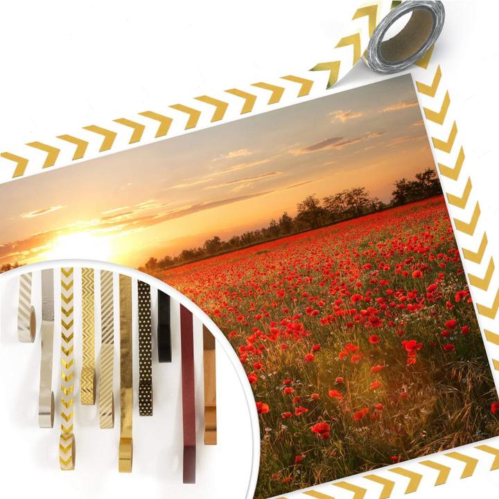 Actual product image Trenddeko Poppy field in sunset (30 x 40 cm)