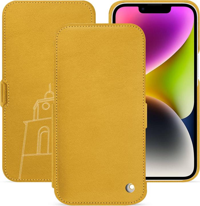 Noreve Horizontal leather flap shell (Apple iPhone 15 Plus)