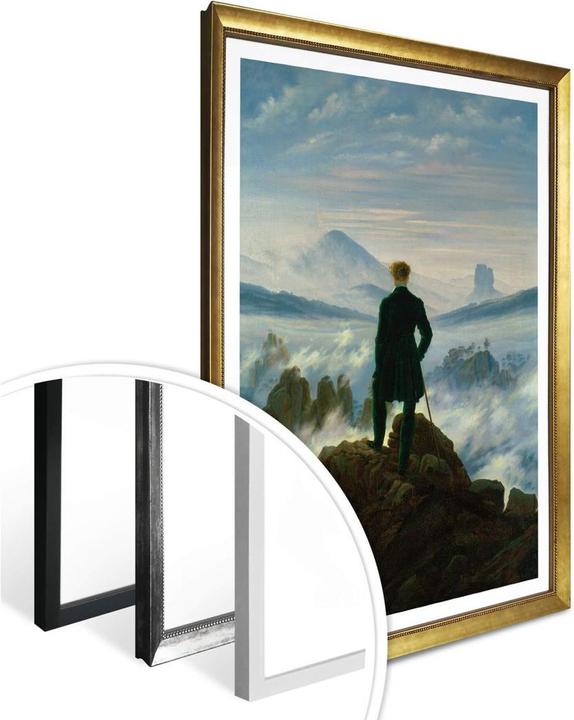 Produktbild Trenddeko Friedrich - Der Wanderer über dem Nebelmeer (100 x 120 cm)