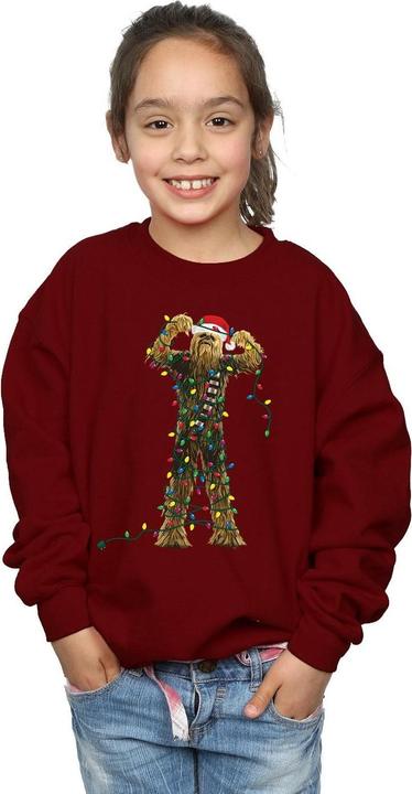 Actual product image Star Wars Girls Chewbacca Christmas Lights Sweatshirt (152, 158)