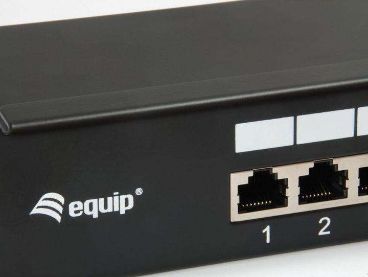 Produktbild equip Patchpanel 16x RJ45 Cat6 19" 1HE schwarz