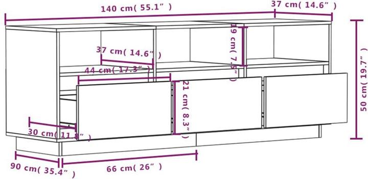 Immagine prodotto VidaXL Justine (140 x 37 x 50 cm)