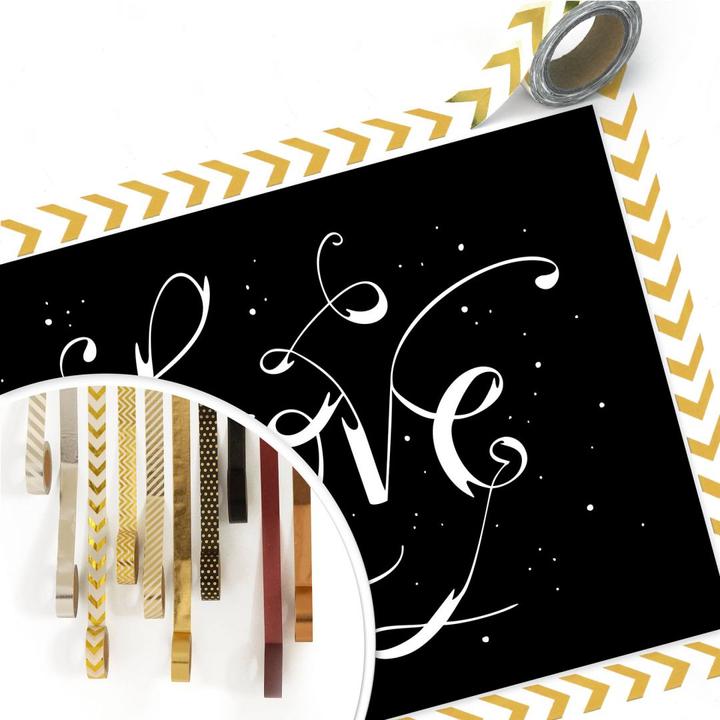 Actual product image Trenddeko Handlettering Love - black negative (30 x 24 cm)