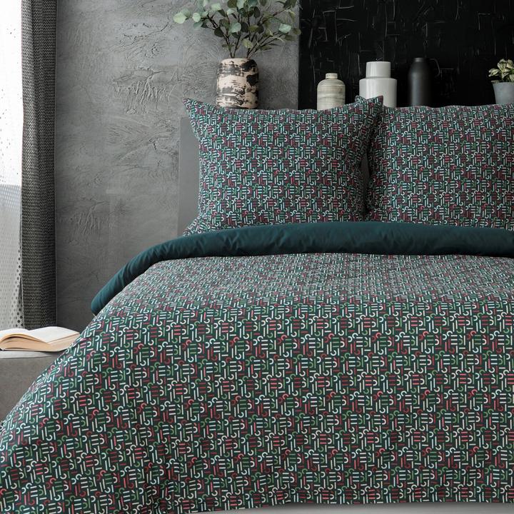 Produktbild Eurofirany Bettzeug 220x200 cm von Baumwollmakosatin dunkelgrüne Farbe, Burgund Esprit (Duvetbezug, 220 x 200 cm)