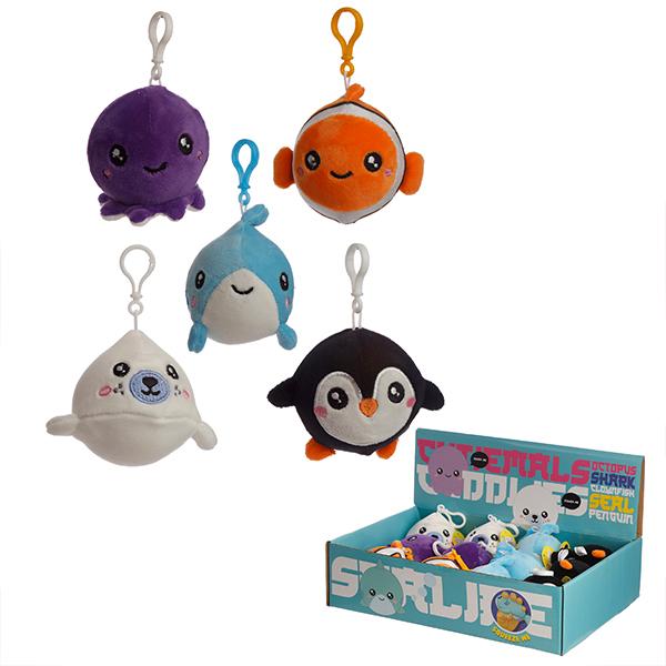 Actual product image Puckator Adoramals Queasy Squeezies Squishy Sea Creatures Keychain