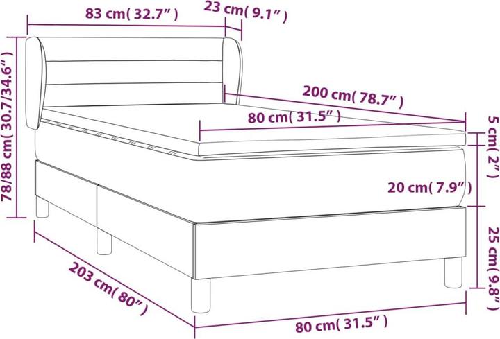 Image du produit VidaXL Larry (80 x 200 cm)