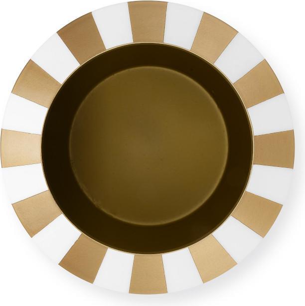 Immagine prodotto PIP Studio Vaso in metallo Stripes bianco-oro 24x29cm (1 x, 24 x 29 cm)