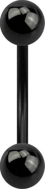 Star Piercing Micro Banane schwarz mit zwei Kugeln (ohne Messing, Titan G23)