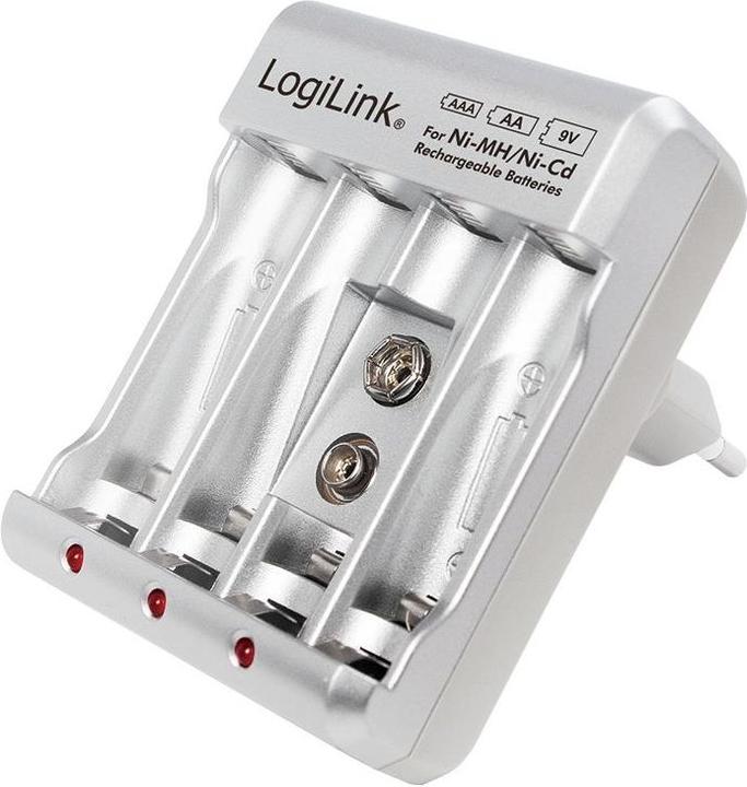 Immagine prodotto LogiLink Caricabatterie (1 pz., 9V Block, AAA, AA, Caricabatterie senza batteria)