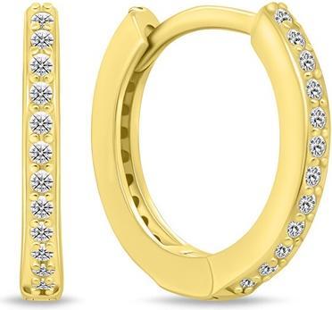 Produktbild Brilio Silver - Glittering gold-plated earrings rings EA159Y - Diameter: 2.2 cm