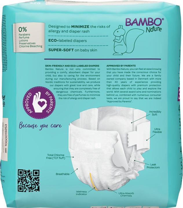Produktbild Bambo Biowindeln Midi (Gr. 3, Tragepack, 28 Stück)