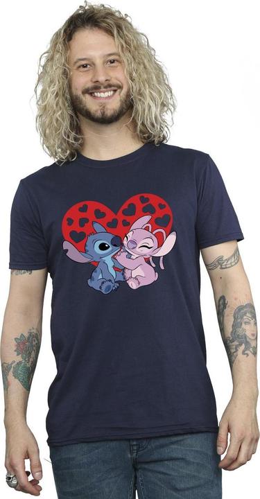 Immagine prodotto Disney Lilo & Stitch Hearts Maglietta Uomo (L)