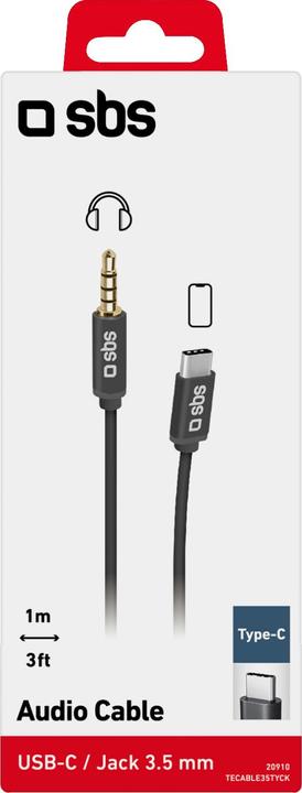 Immagine prodotto SBS USB-C – 3,5 mm Klinke (1 m, Connettore da 3,5 mm (AUX))
