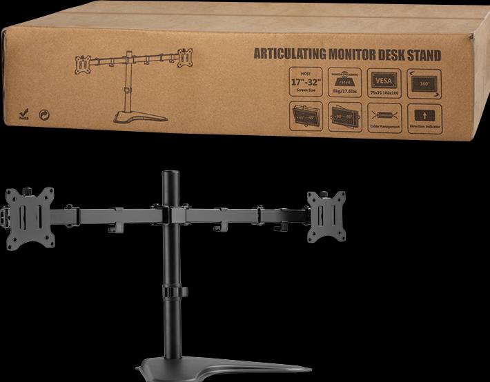 Produktbild LogiLink TIS 17"-32" 2TFT 3Gelenke schw. Max. 8KG, stand (Tisch, 32")
