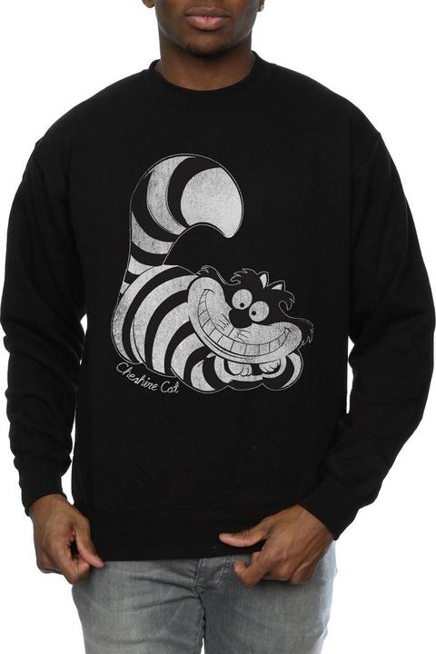 Actual product image Disney Mens Alice in Wonderland Mono Cheshire Cat Sweatshirt (S)