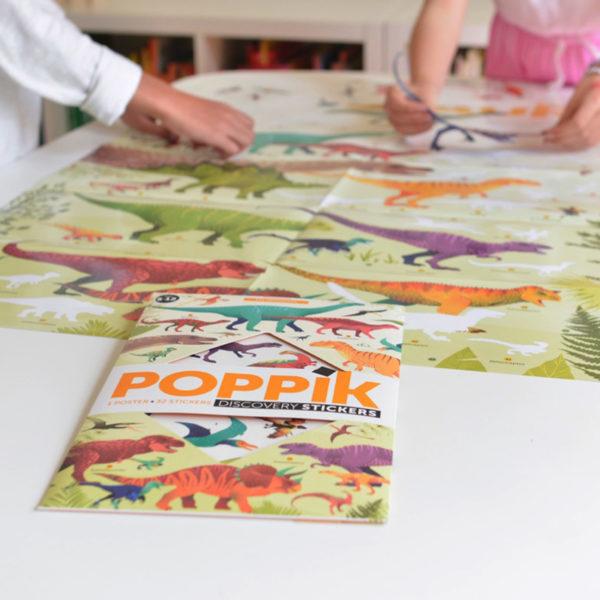 Actual product image Poppik Sticker Learning Poster Dinosaur