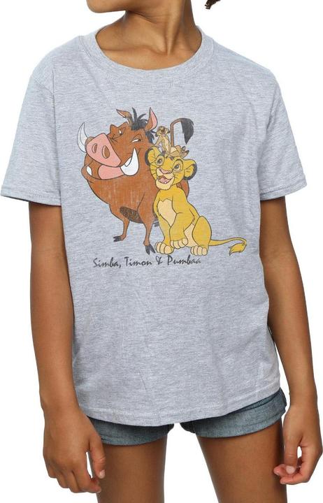 Immagine prodotto Disney The Lion King Classic Simba, Timon And Pumbaa Maglietta Ragazze (152, 158)