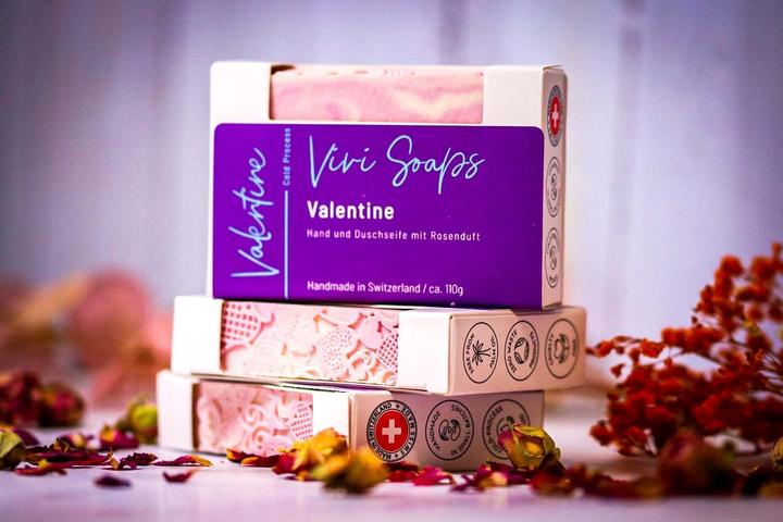 Produktbild Vivi Soaps Valentine - Rosenseife (Hartseife)