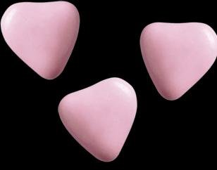 Image du produit medicis Coeurs en chocolat dragées rose (250g)