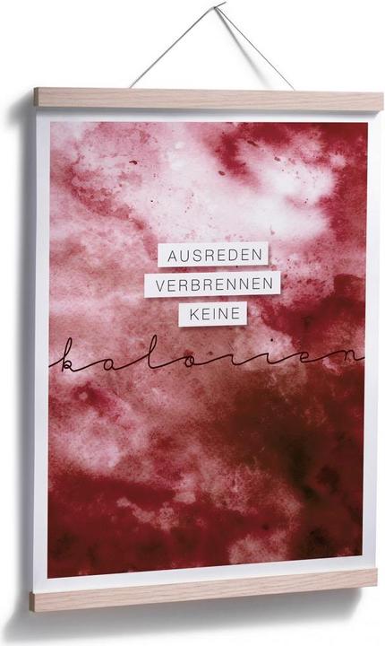 Produktbild Trenddeko Ausreden verbrennen keine Kalorien (24 x 30 cm)