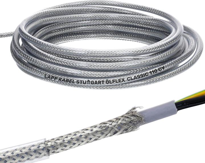 Actual product image Lapp 10 metres 1135403 Ölflex Classic 110 CY shielded control cable 3x2.5 mm² with green/yellow (10 m)