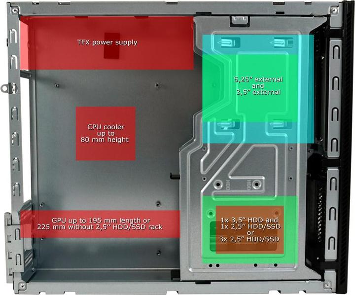 Actual product image LC-Power Case Micro-ATX 1406MB-400TFX bl. USB3.2,with power supply LC400TFX,black (mATX, Mini-ITX)