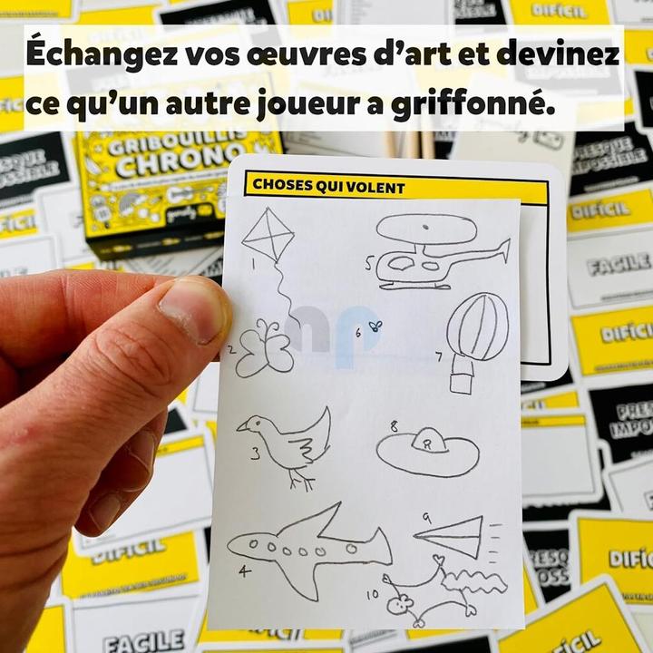 Immagine prodotto Gamely GRIBOUILLIS CHRONO - Il gioco di disegno più rapido del mondo (probabilmente) (Francese)