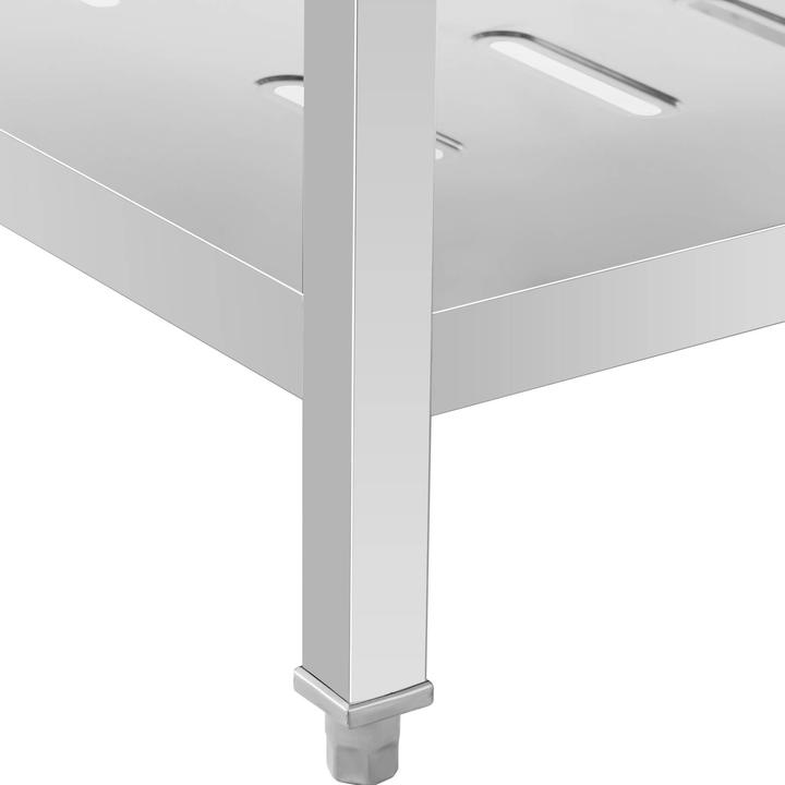Image du produit Royal Catering Évier professionnel - 1 bac - - Acier inoxydable - 140 x 70 cm (Évier encastré avec égouttoir, 25 cm, 70 cm)