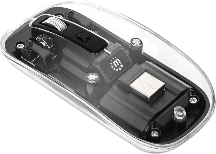 Immagine prodotto Manhattan Mouse MH trasparente 4D, nero (Senza fili)