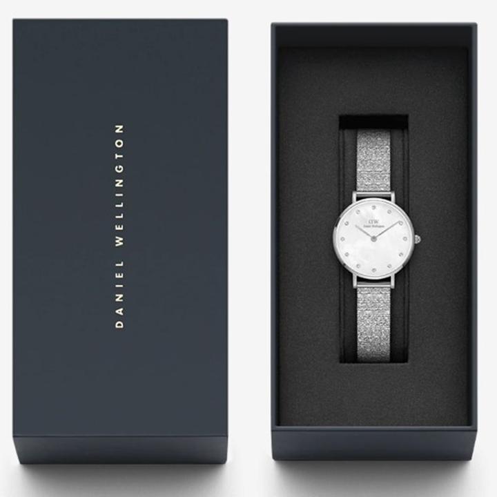 Produktbild Daniel Wellington Classic Petite Lumine Pressed Piano Silver White (Analoguhr, 28 mm)