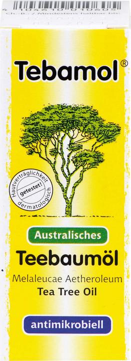 Actual product image Tebamol TEA TREE OIL, 10 ml oil (Body oil, 10 ml)
