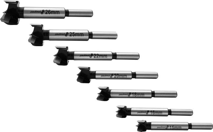 Immagine prodotto Paulimot Kunstbohrer-Set, hartmetallbestückt 13-teilig (15, 16, 18, 20, 22, 25, 26, 28, 30, 40, 45, 50, 35 mm)
